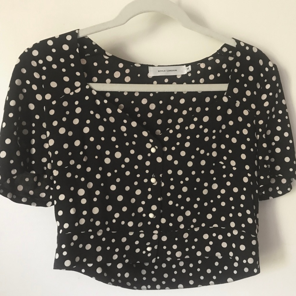 Polka dot crop top